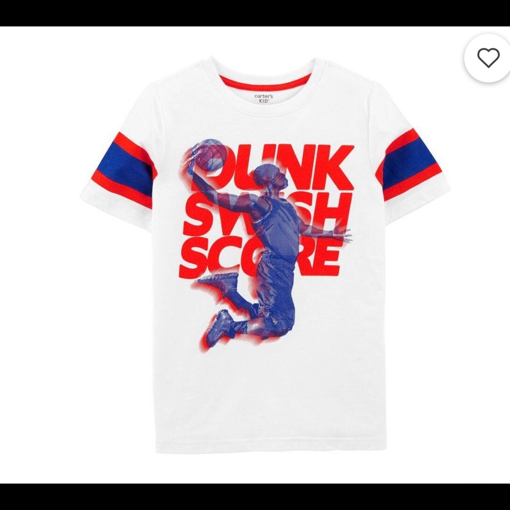 Carter kids basketball jersey tee short sleeve S 8